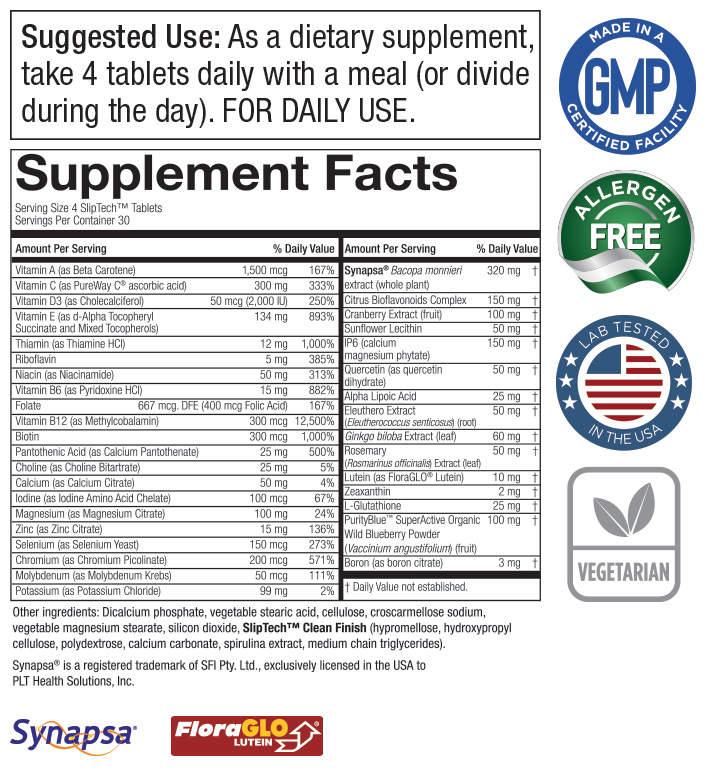 Perfect Multi<sup>®</sup> - Focus - Support (120 SlipTech™ Tablets)
