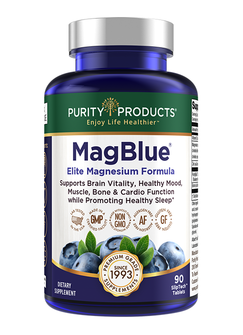 MagBlue<sup>®</sup> - High Efficiency Magnesium + Vitamin D + Zinc + PurityBlue<sup>™</sup> Blueberries