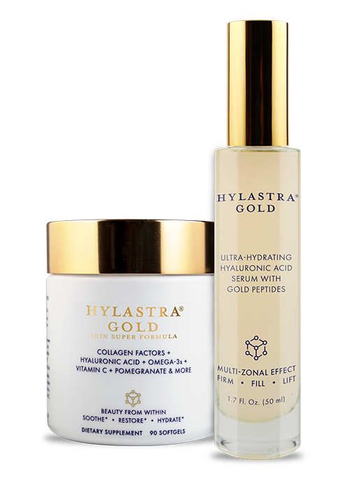 Hylastra<sup>®</sup> Gold - Healthy Aging System - 1 Serum + 1 Bottle Softgels